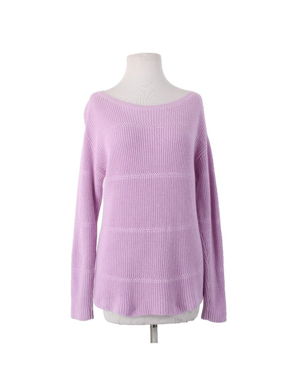 Talbots Sweater Sz S Lavender Purple Open Knit 100% Pima Cotton Sweater